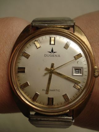Dugena Vintage Herren Uhr - Automatic - Silber - Gold Bild