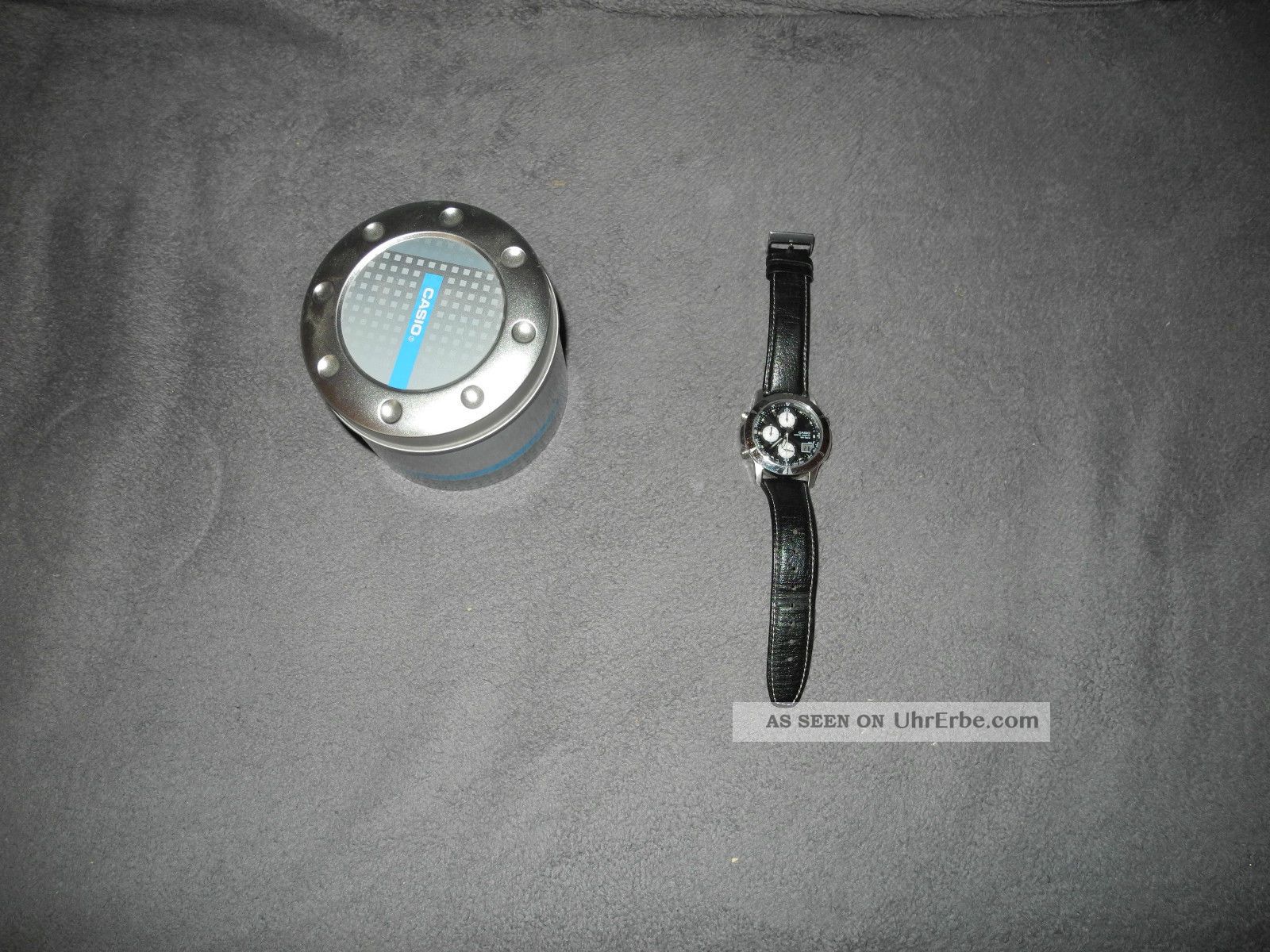Casio Wave Ceptor Wvq - 560 Modul 4723 Lederarmband Funk Uhr Chronograph Armbanduhren Bild