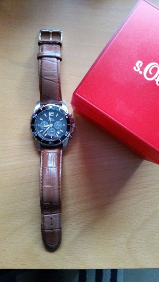 Chronograph Soliver Time So - 381 - Lc Armbanduhr Für Herren - Top - Mit Ovp Bild