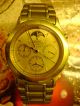 Seiko Chronograph Teilvergoldet Mit Mondphase Armbanduhren Bild 1
