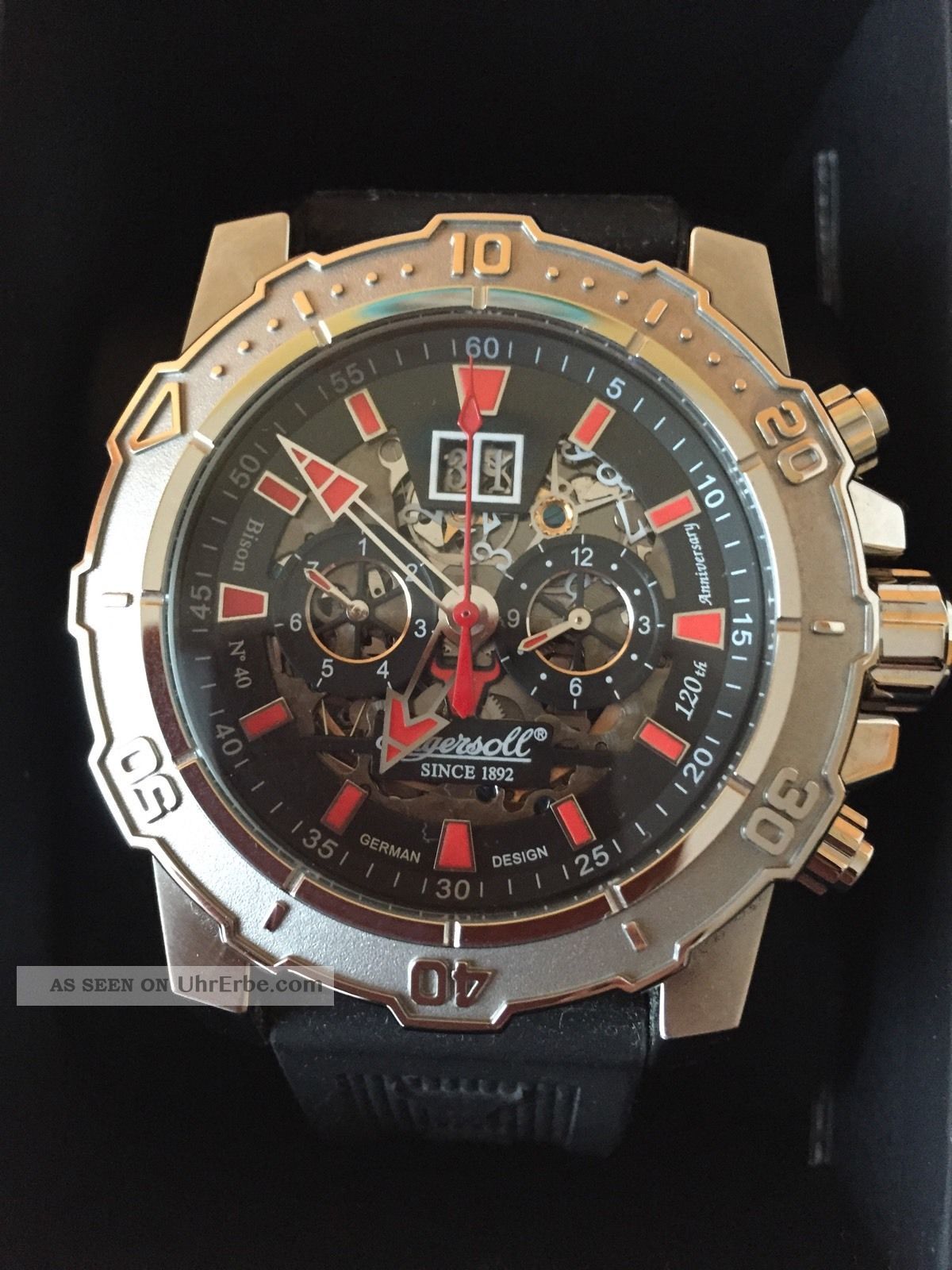 Ingersoll Herren Armbanduhr Bison No.  40 Limited Edition Schwarz In3217sbk Armbanduhren Bild