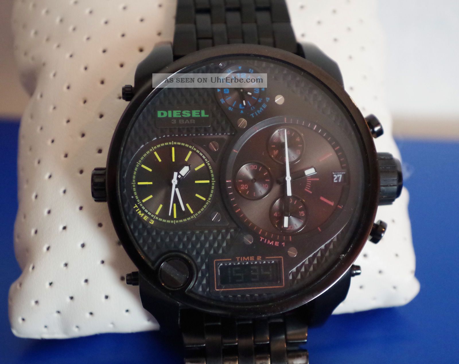 Diesel Big Daddy Watch Uhr Herrenuhr Schwarz Black Dz - 7266 Ovp, Handbuch