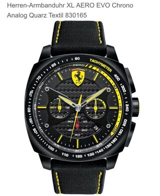 Ferrari Herren Armbanduhr Xl Aero Evo Chrono Analog Quarz Textil 830165 Bild