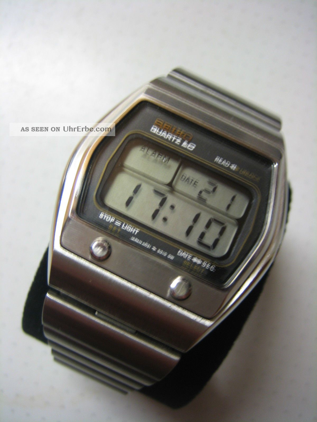 Seiko Quartz Lc Alarm A031 - 5019 1979 Chronograph Lcd Digitaluhr Digital Armbanduhren Bild
