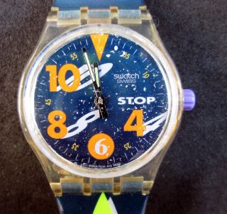 Stop - Swatch,  Swatch Armbanduhr,  Stoppuhr,  Uhr Läuft,  Batterie Ist Bild
