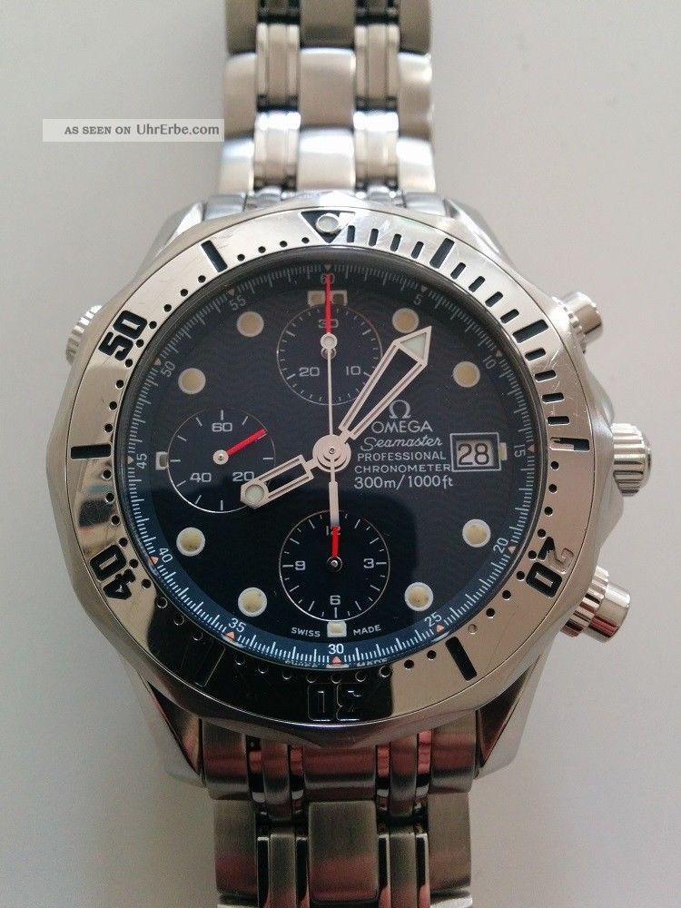 Omega Seamaster Diver 300m Chrono Fullset Box Papiere Armbanduhren Bild