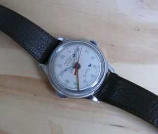 Alte Armbanduhr Mit Wecker Sheffield Swiss Made Triwera Bild