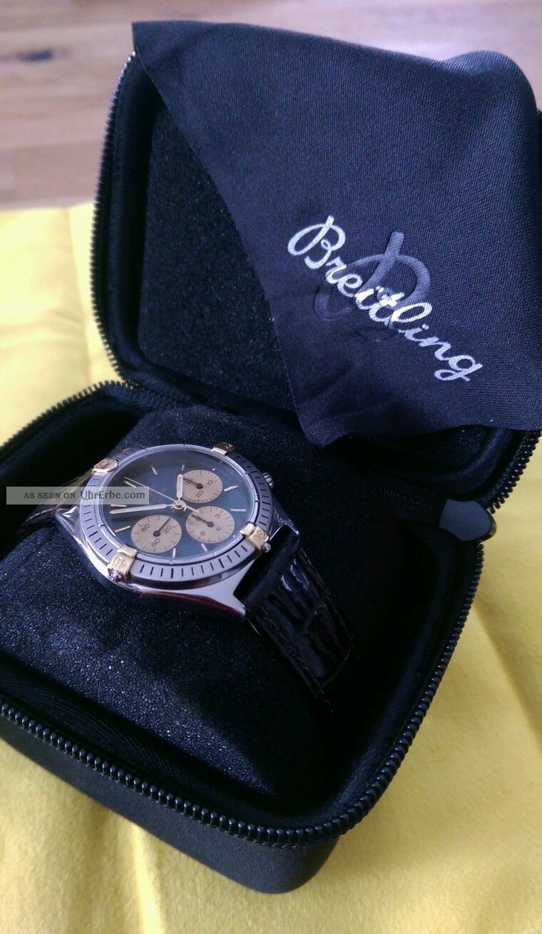 Breitling Callisto Chronograph Stahl - Gold Handaufzug Armbanduhren Bild