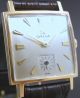 1950iger Omega Rectangular In Solid 14 Karat Gelbgold Perfekt Armbanduhren Bild 5