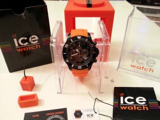 Ice Watch Black / Orange Chrono 48mm Neuwertig Aus Sammlung Ch.  Bo.  B.  S.  10 Bild
