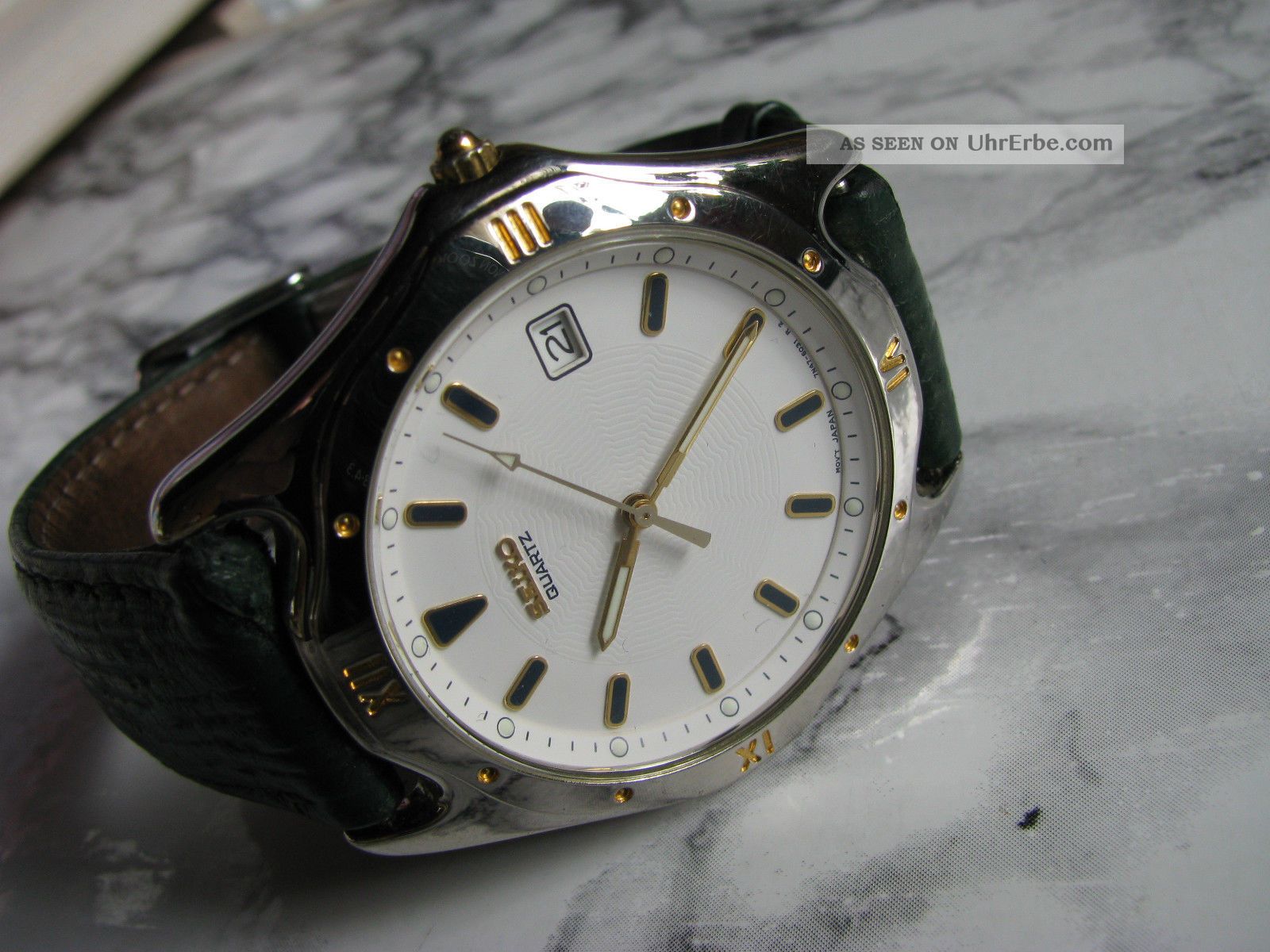 Seiko 7n47 Herren - Armbanduhr Mit Datumsanzeige Und Quarzwerk Armbanduhren Bild