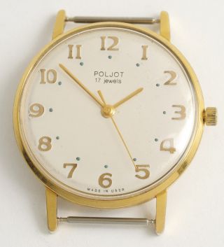 Poljot Klassische,  Elegante Soviet Armbanduhr.  Made In Ussr Vintage Dress Watch. Bild