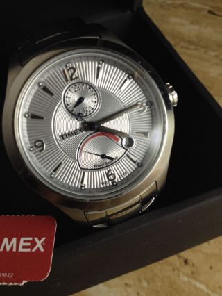 Timex T2m979 T - Series Chronograph Herrenuhr Edelstahl Reserve Wie & Ovp Bild