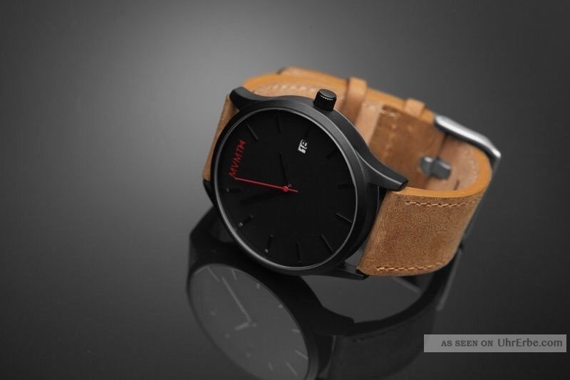 Mvmt Armbanduhr Für Herren In Schwarz/braun - Black/tan Leather - Usa Import Armbanduhren Bild