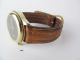 Sekonda/ Edelstahl Handaufzug Herrenuhr / Vintage / Wecker / Lederarmband Armbanduhren Bild 2