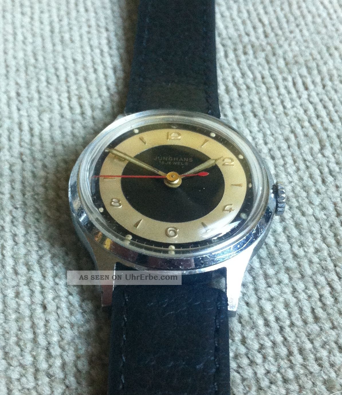 Junghans Herren Uhr Mit Formwerk 40er/ 50er Jahre Tolles Blatt Armbanduhren Bild