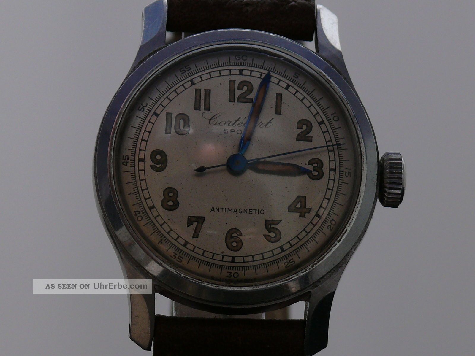Cortebert Sport Military Herrenuhr 40er Jahre Mit Originalholzbox Armbanduhren Bild