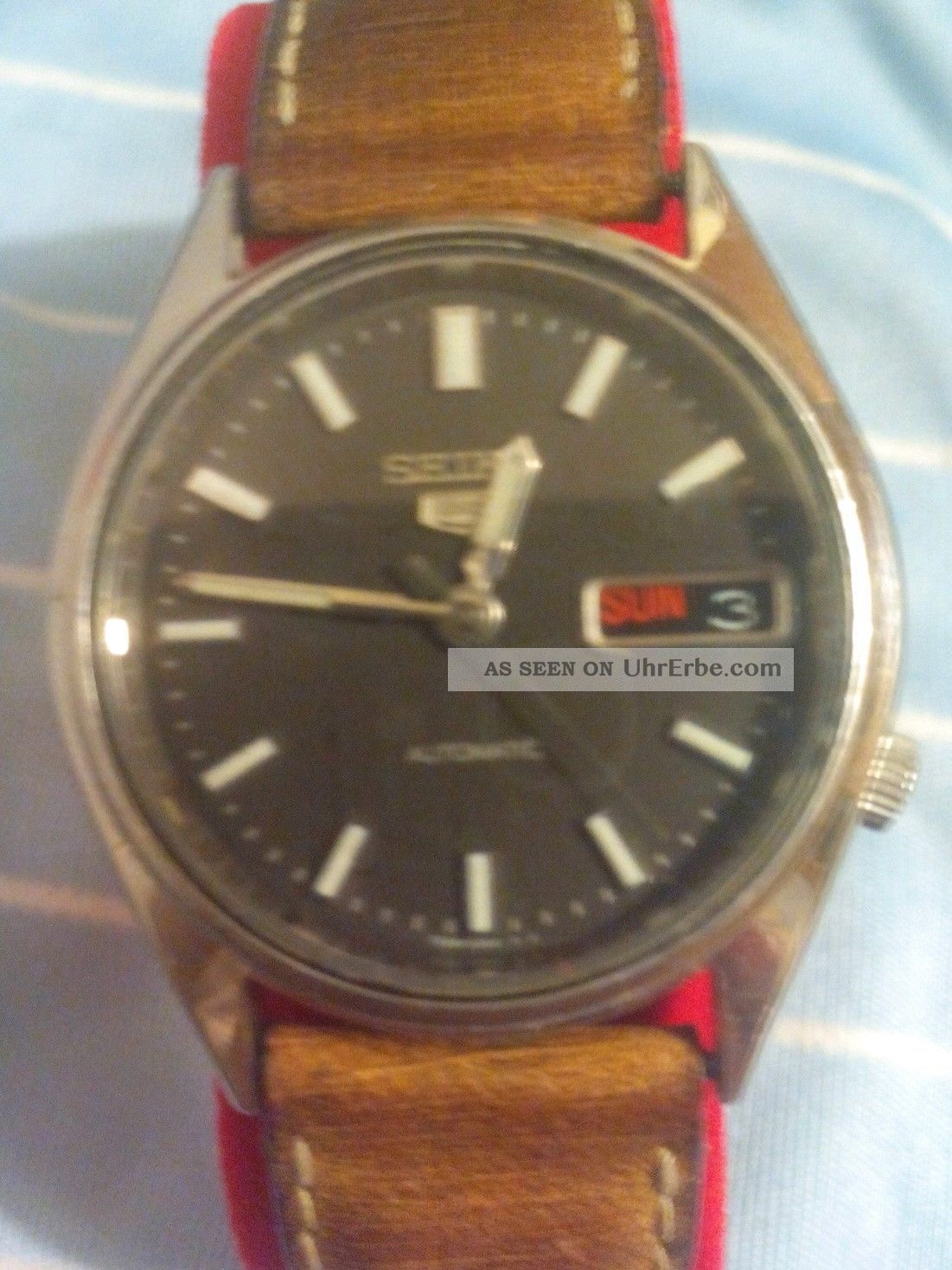 Herrenarmbanduhr Seiko 5,  Automatic,  Kal.  7s26a,  90er Jahre Datum & Tag Anzeige Armbanduhren Bild